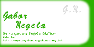 gabor megela business card